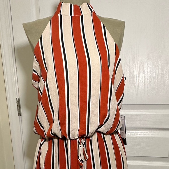 Jodi Kristopher High Neck Sleeveless Striped Dress - Picture 4 of 7